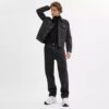 Schwarze Taper-Jeans aus Bio-Baumwolle
