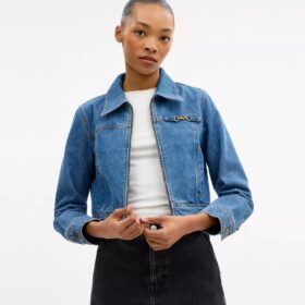 „Sculpted C“ – verkürzte Jeansjacke aus Bio-Baumwolle