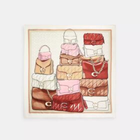 Seiden-Halstuch mit „Stacked Tabby Bags“-Print