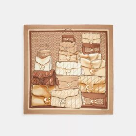 Seiden-Halstuch mit „Stacked Tabby Bags“-Print