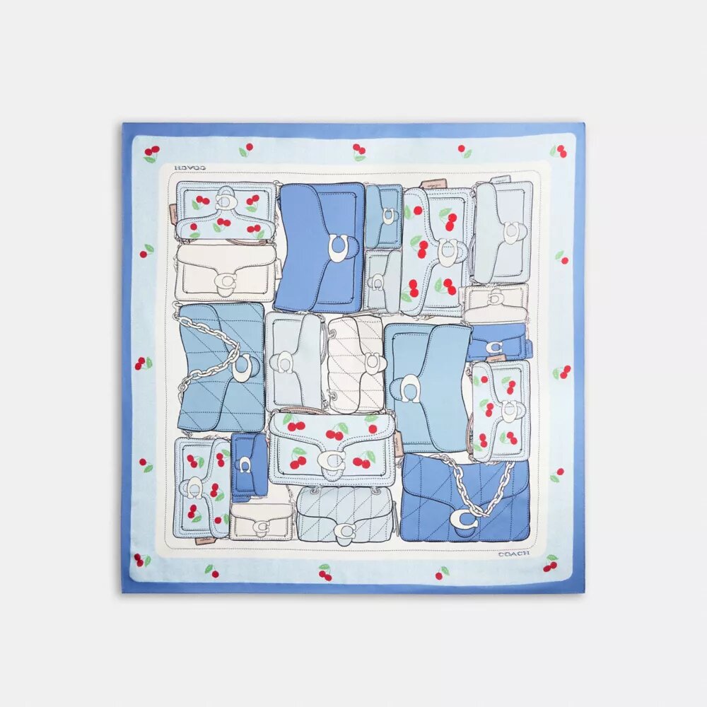 Seiden-Halstuch mit Tabby-Kirsch-Print