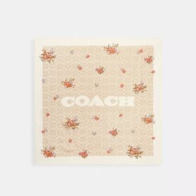 Seiden-Quadratschal mit charakteristischem „Spring Blossom“-Print