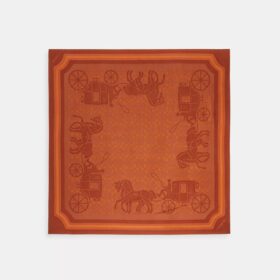 Seiden-Quadratschal mit Horse and Carriage-Print