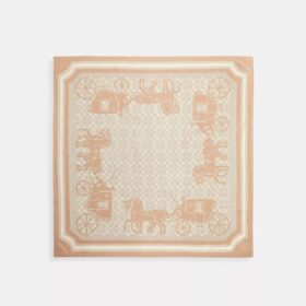 Seiden-Quadratschal mit Horse and Carriage-Print