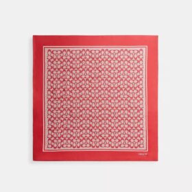 Seiden-Quadratschal mit strukturiertem Markenprint