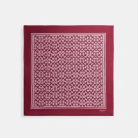 Seiden-Quadratschal mit strukturiertem Markenprint