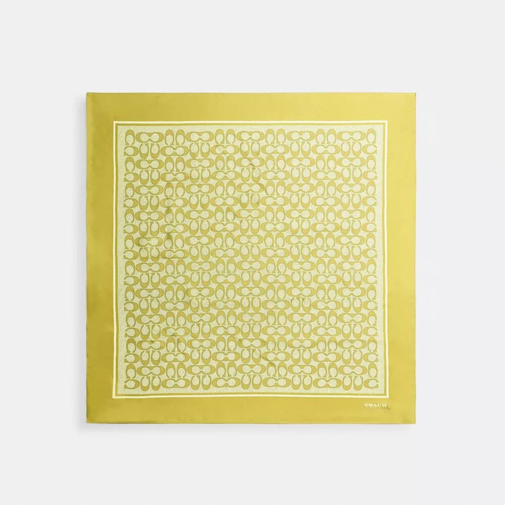 Seiden-Quadratschal mit strukturiertem Markenprint