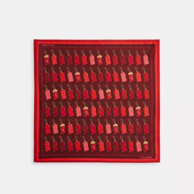 Seidenbandana mit „Horse and Carriage“-Hangtag-Print