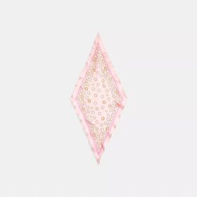 Seidenschal im Rautenmuster mit „Waterfall Tea Rose“-Print