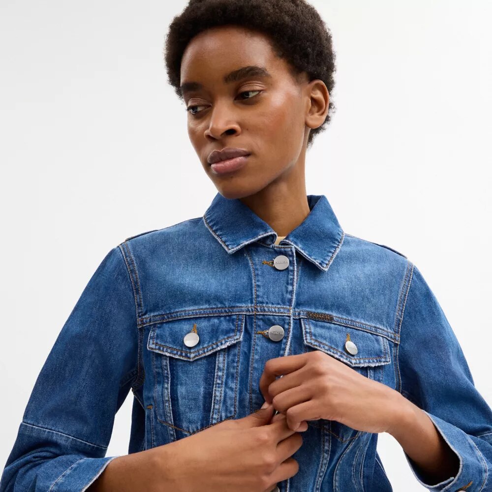 Shrunken-Denim-Jacke für den Arbeitsbereich