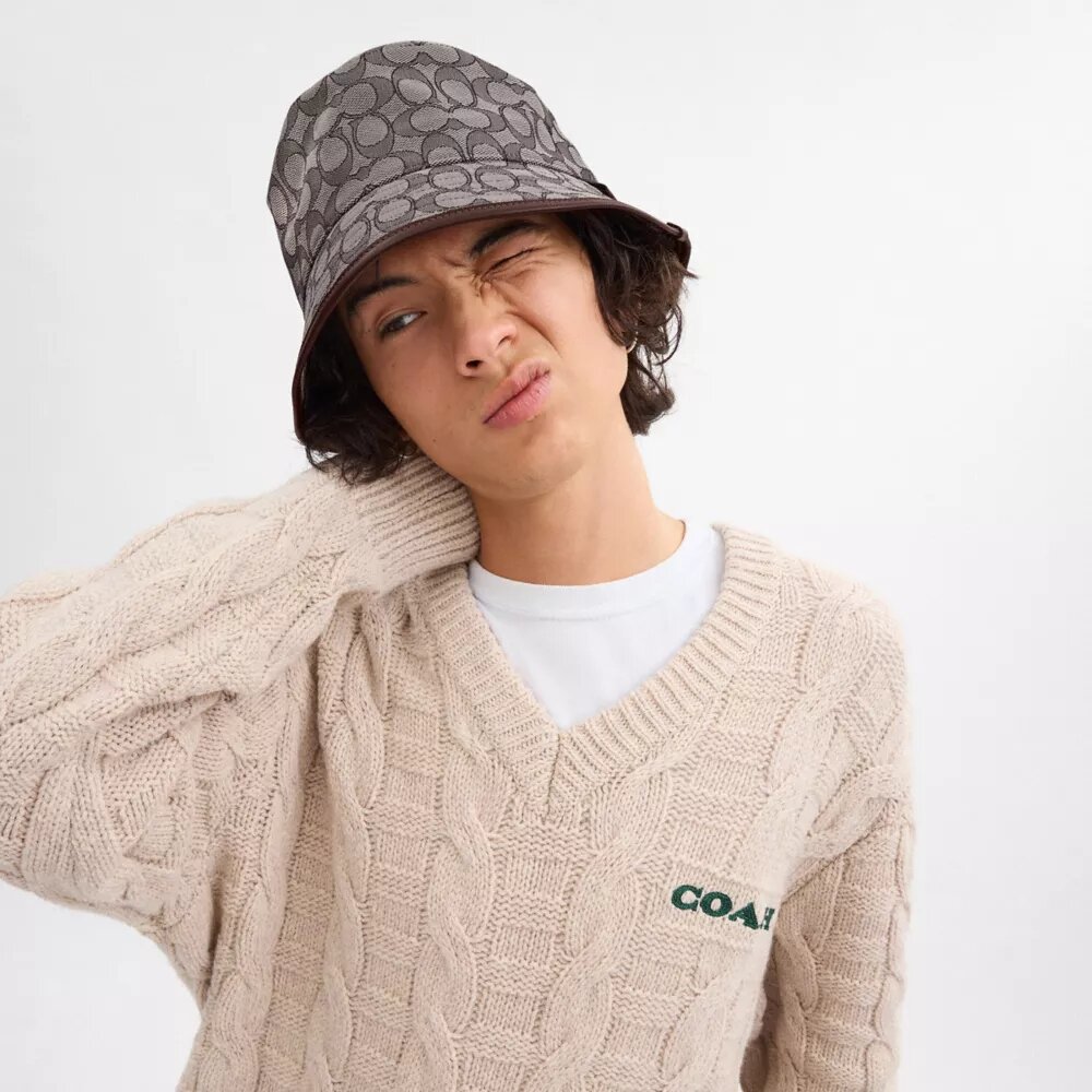 Signature-Jacquard-Bucket-Hat