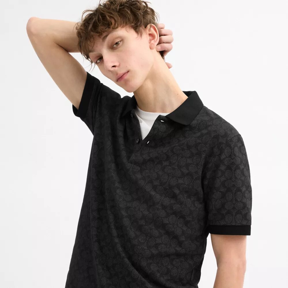 Signature-Poloshirt aus Bio-Baumwolle