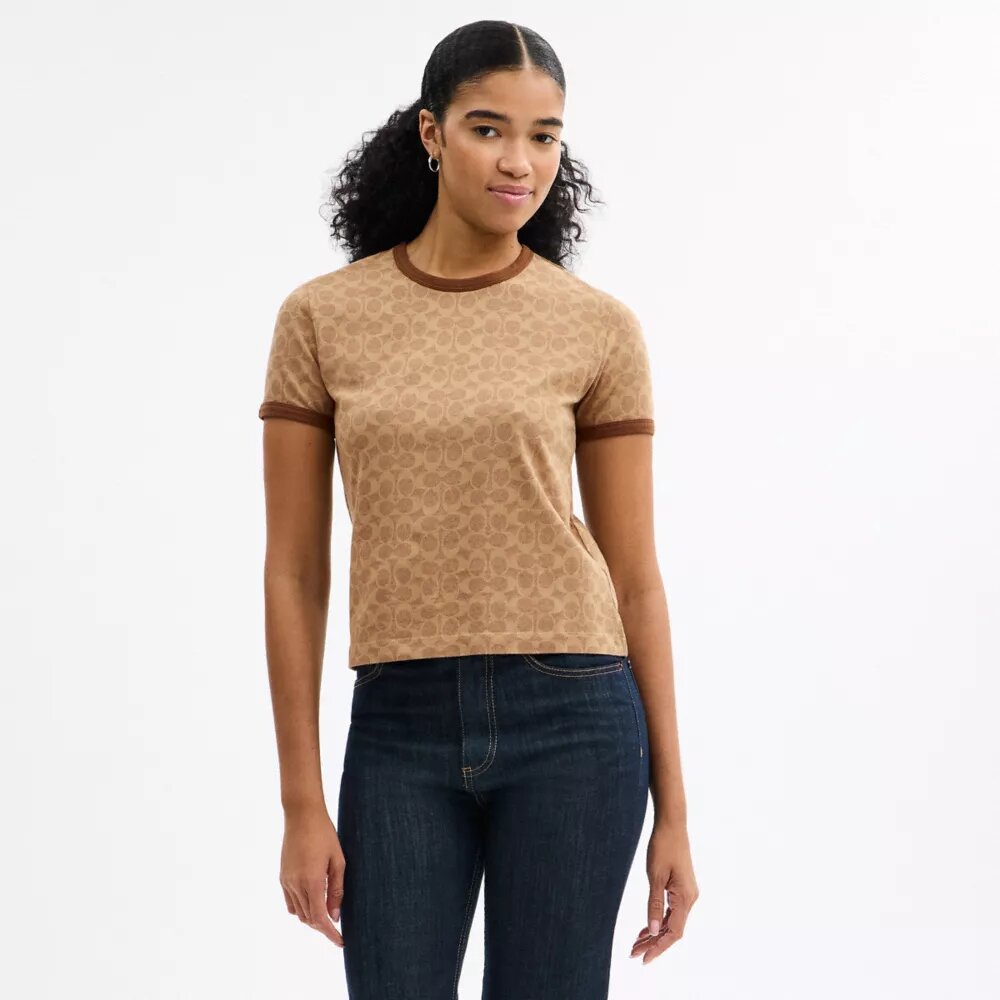 Signature Ringer-T-Shirt aus Bio-Baumwolle