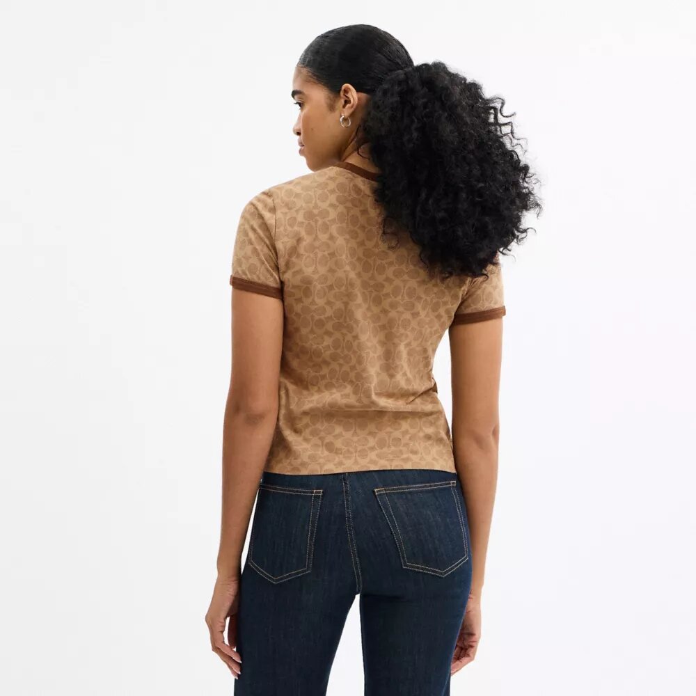 Signature Ringer-T-Shirt aus Bio-Baumwolle