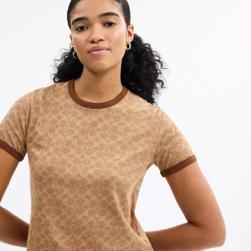 Signature Ringer-T-Shirt aus Bio-Baumwolle