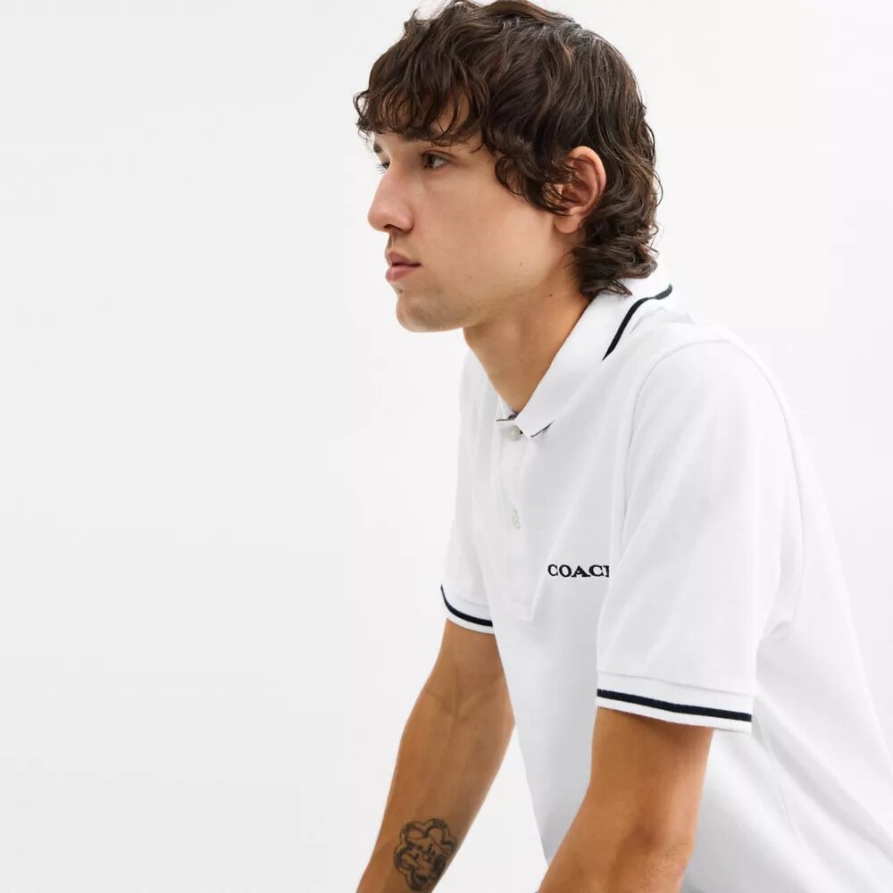 Signature Trim Poloshirt aus Bio-Baumwolle
