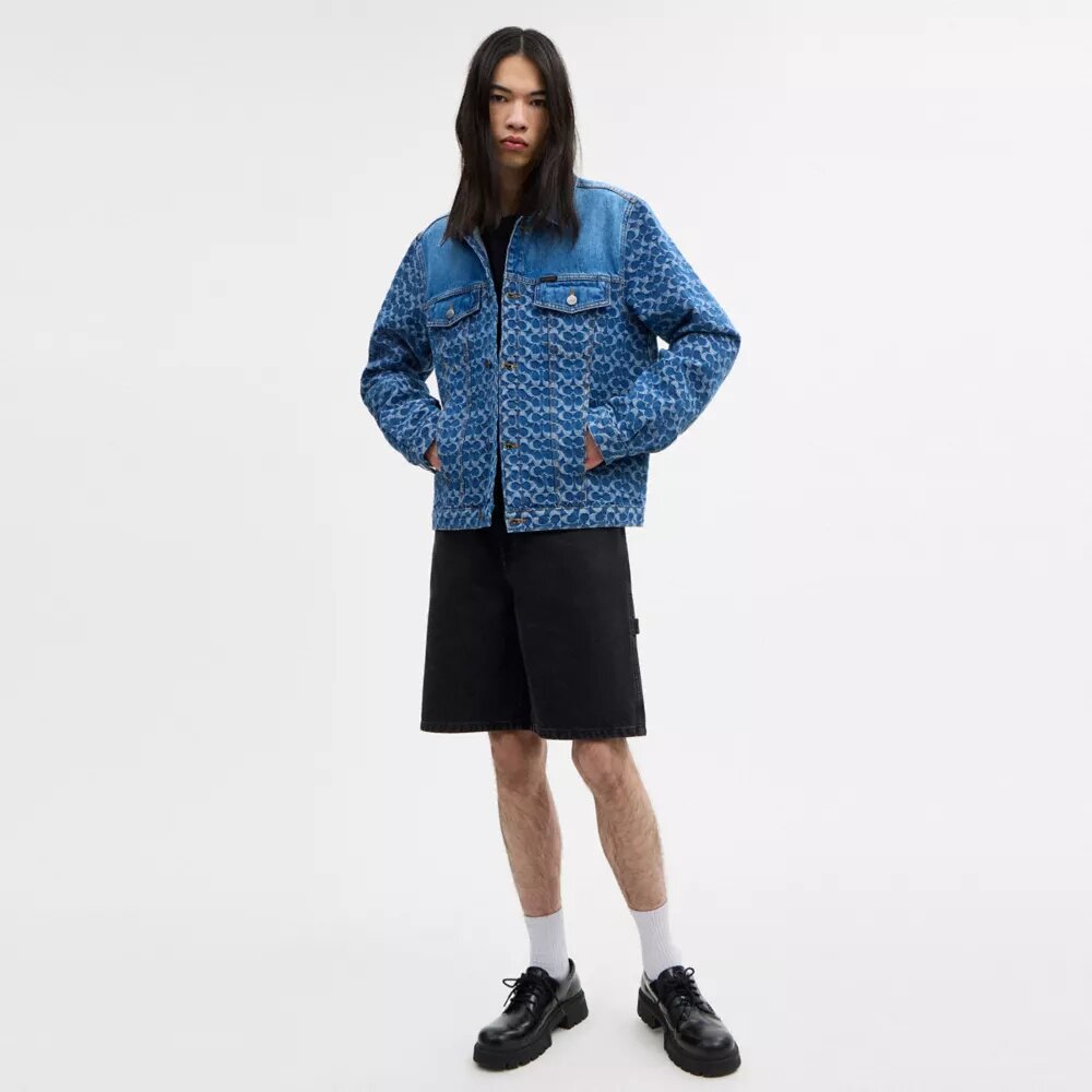 Signature-Truckerjacke aus Bio-Baumwolle