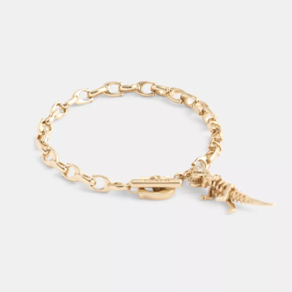 Skelett-Rexy-Armband mit charakteristischer Kette