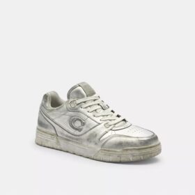 Soho-Sneaker aus Metallic-Leder im Used-Look