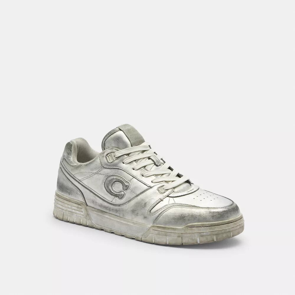 Soho-Sneaker aus Metallic-Leder im Used-Look