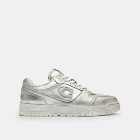 Soho-Sneaker aus Metallic-Leder im Used-Look