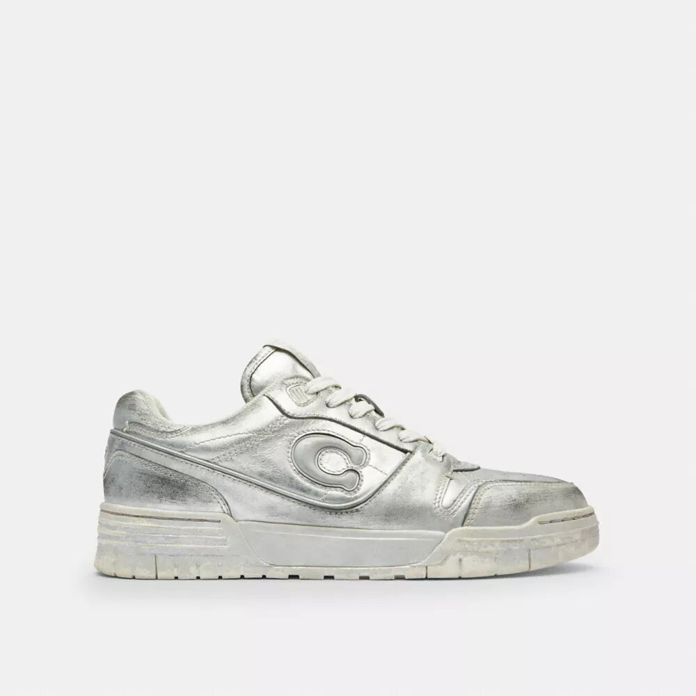 Soho-Sneaker aus Metallic-Leder im Used-Look