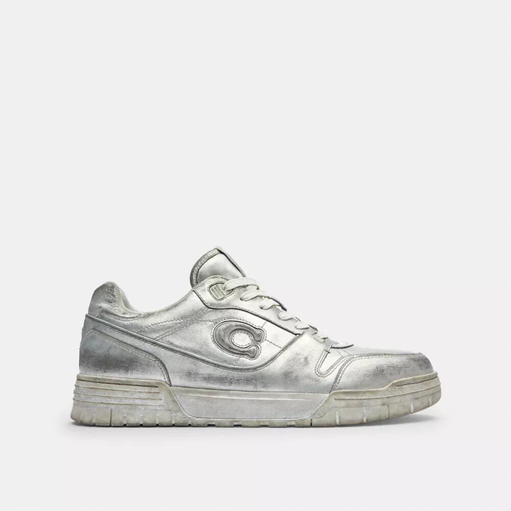 Soho-Sneaker aus Metallic-Leder im Used-Look