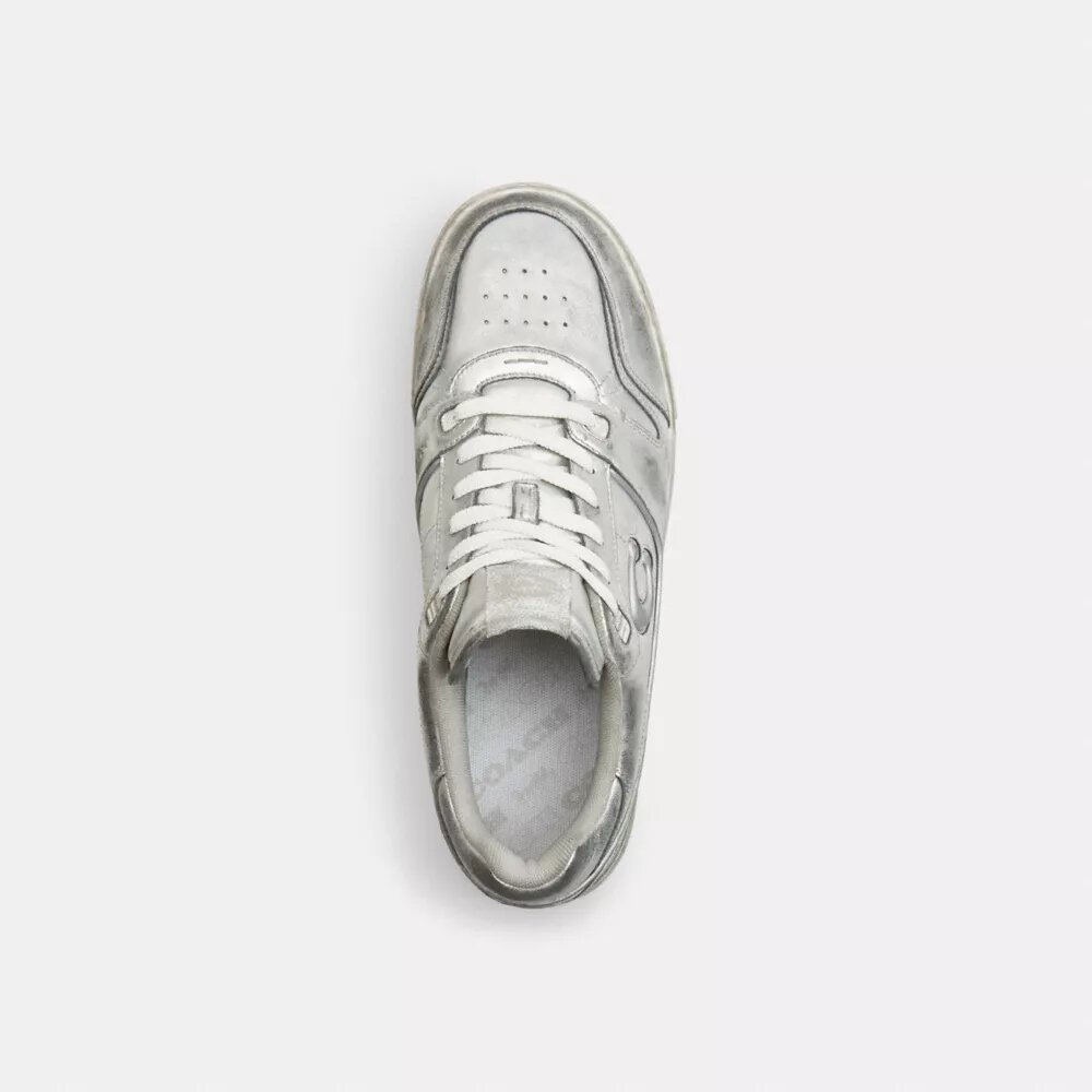 Soho-Sneaker aus Metallic-Leder im Used-Look