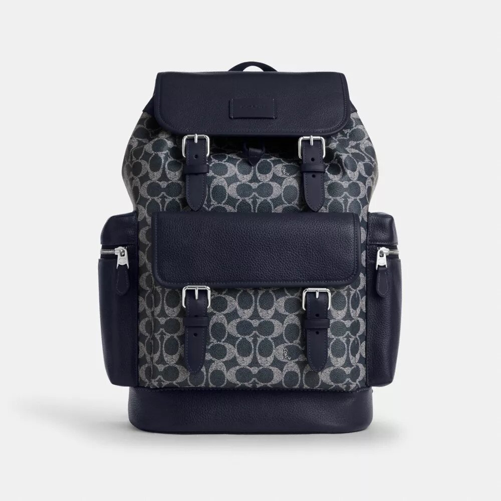 Sprint-Rucksack aus Colorblock-Signature Canvas
