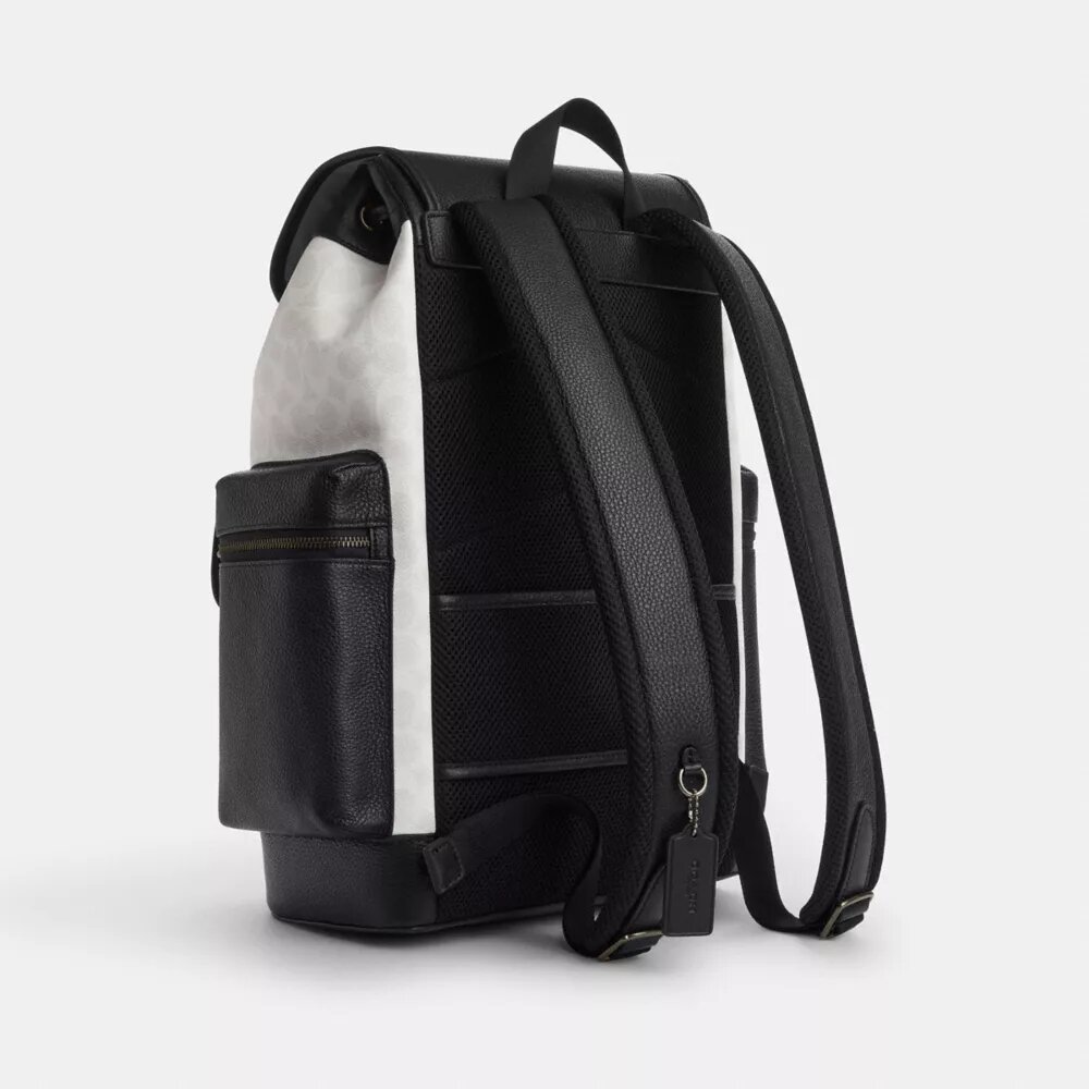 Sprint-Rucksack aus Colorblock-Signature Canvas