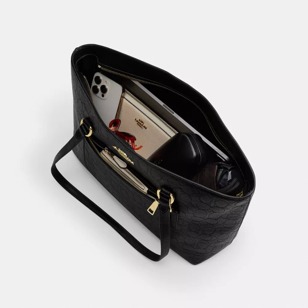 Station-Tote-Bag aus Signature-Leder