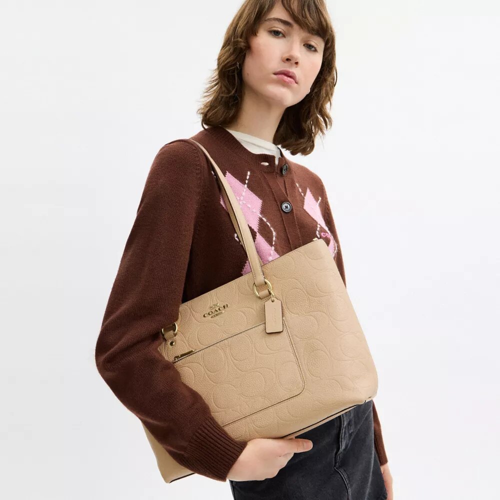 Station-Tote-Bag aus Signature-Leder