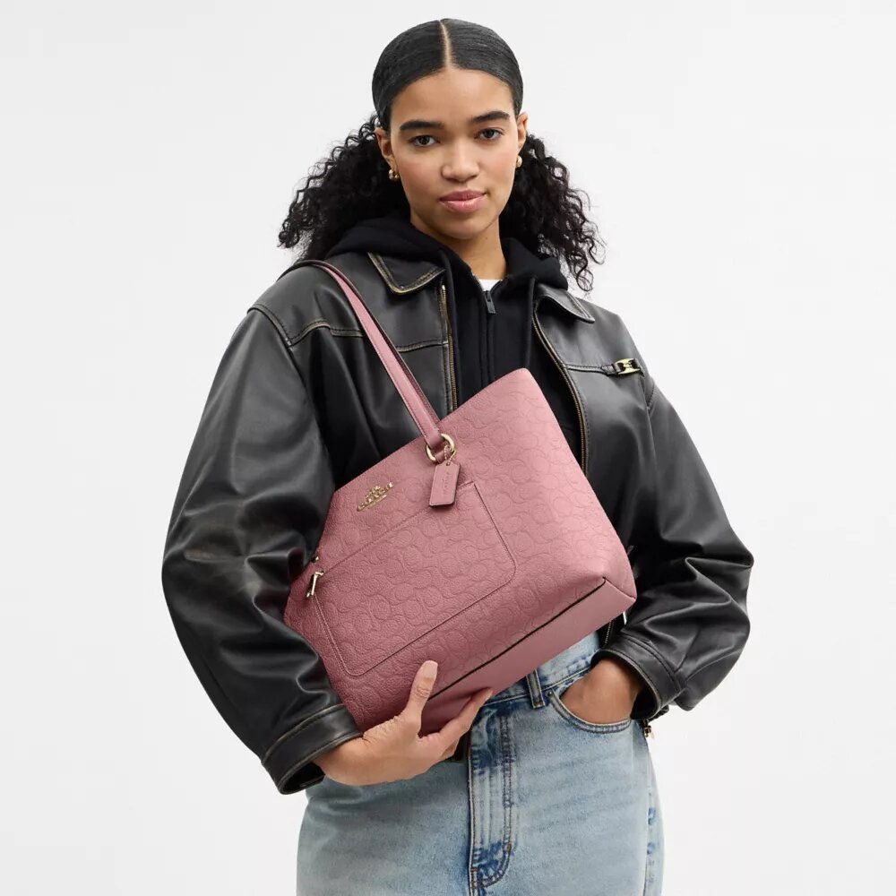 Station-Tote-Bag aus Signature-Leder