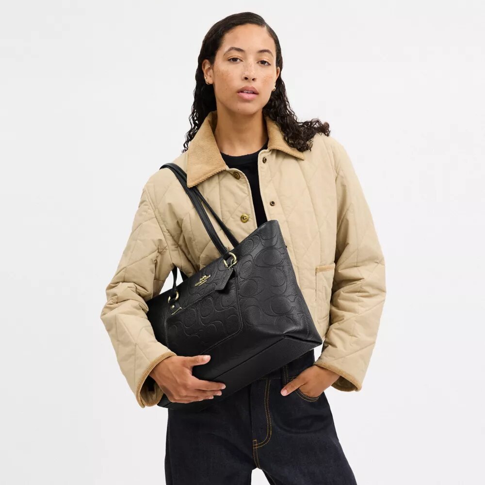 Station-Tote-Bag aus Signature-Leder