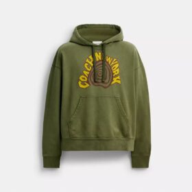 Stückgefärbter Spiral-Kapuzenpullover