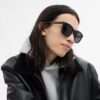 Strukturierte quadratische Sonnenbrille