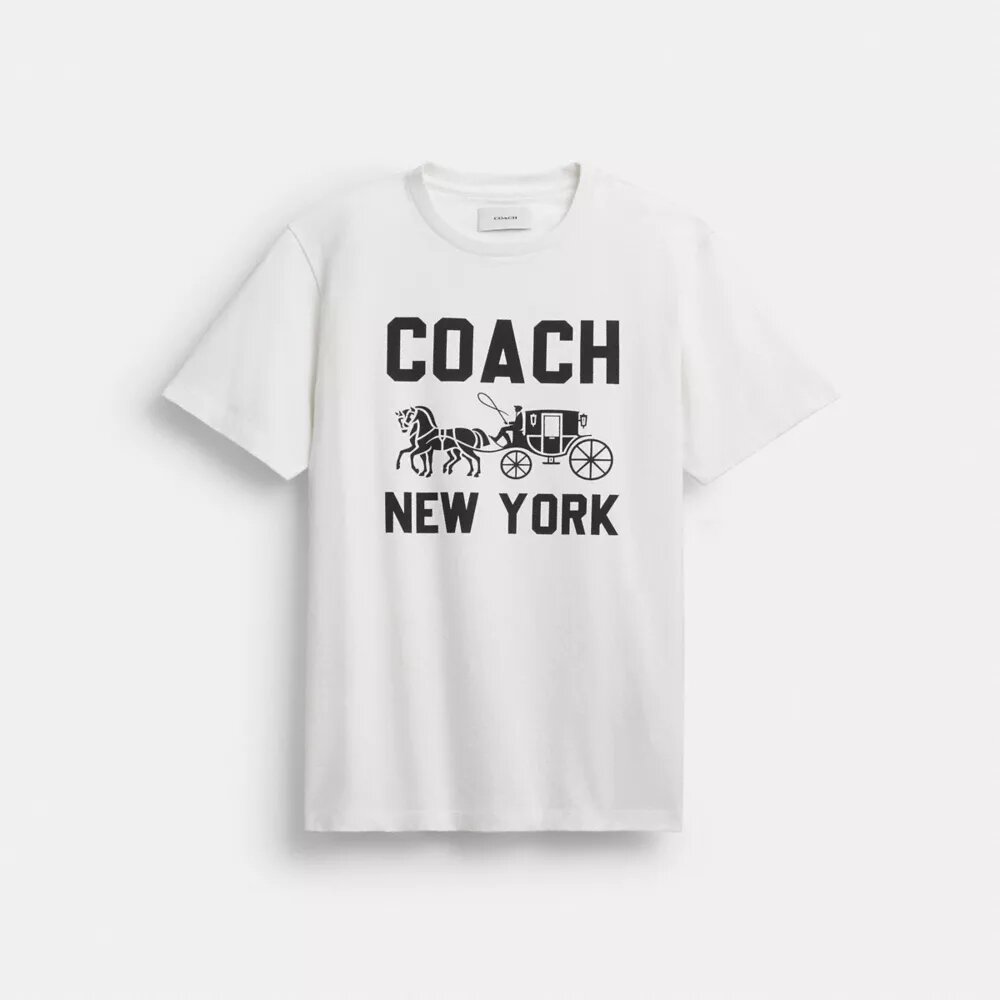 T-Shirt mit Horse and Carriage-Motiv