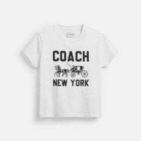 T-Shirt mit Horse and Carriage-Motiv aus Bio-Baumwolle
