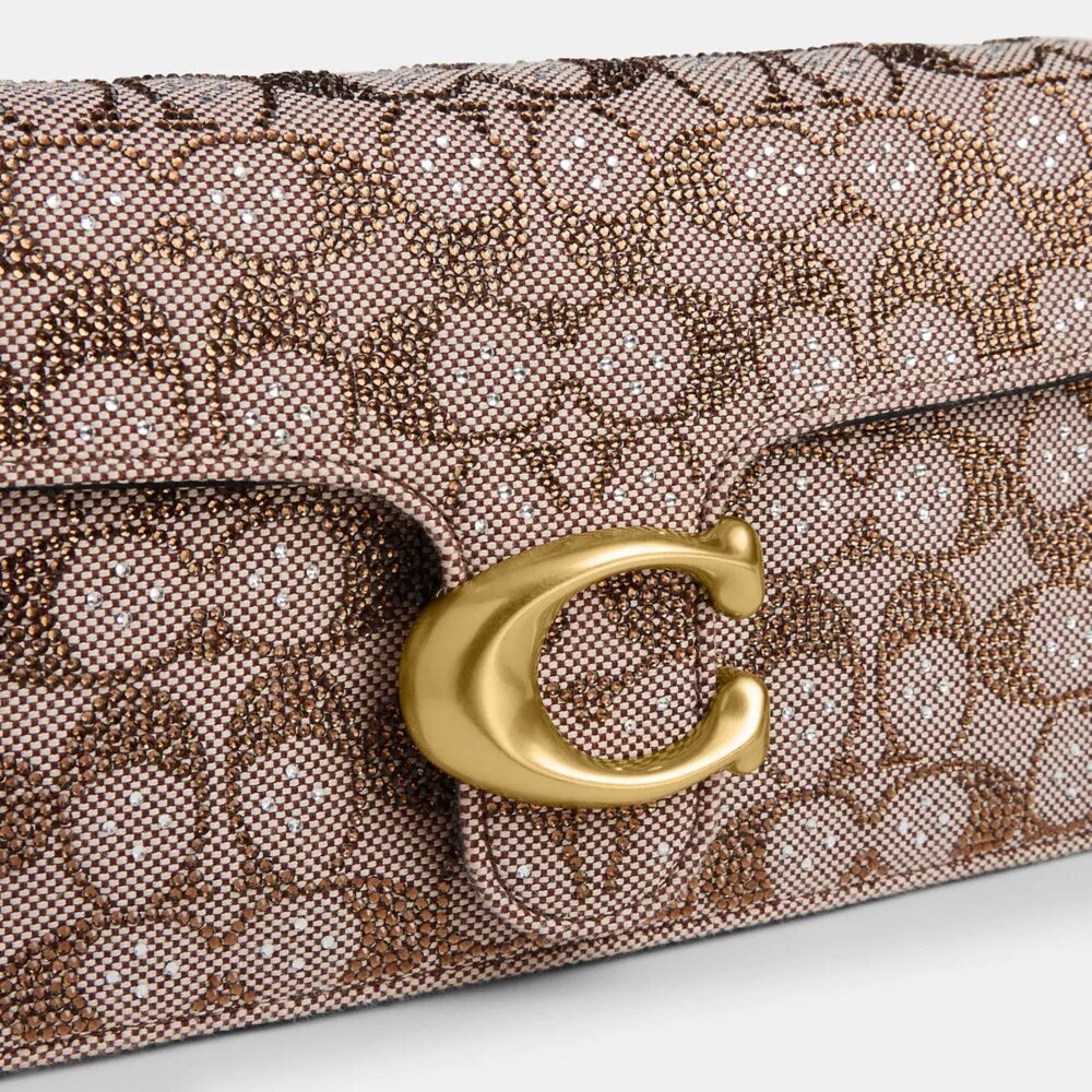 Tabby-Schultertasche 26 in Crystal Signature Jacquard