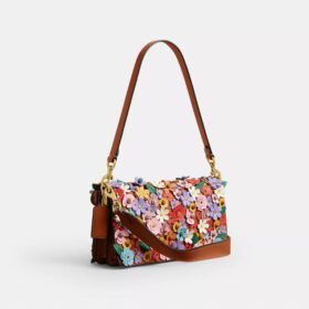 Tabby-Schultertasche 26 mit Blumenapplikation