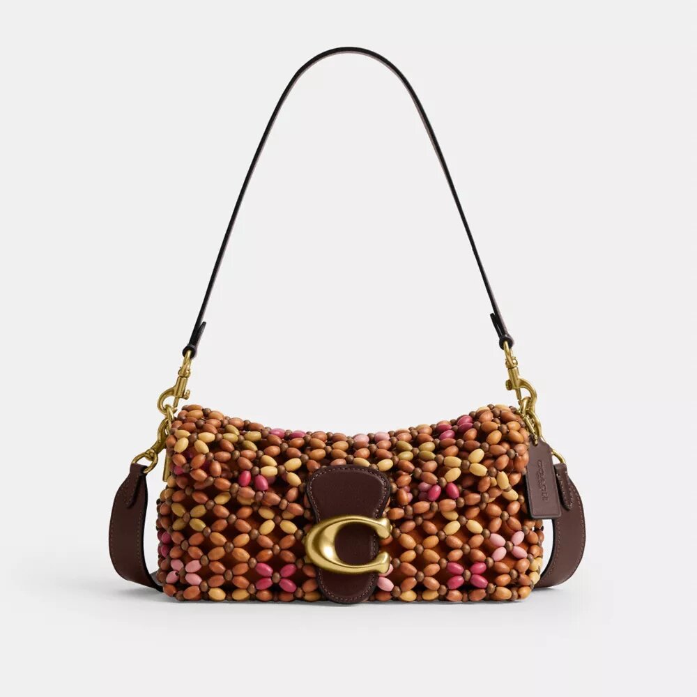 Tabby-Schultertasche 26 mit Holzperlen