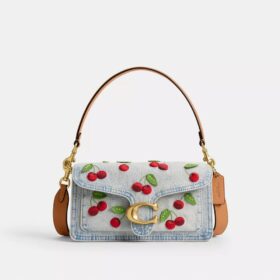 Tabby-Schultertasche 26 mit Kirschstickerei