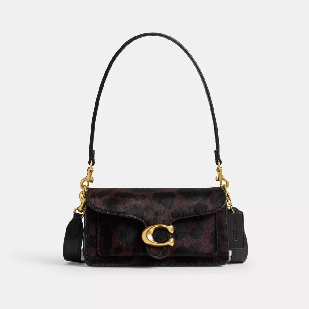 Tabby-Schultertasche aus 20 in Haircalf mit Leopardenmuster