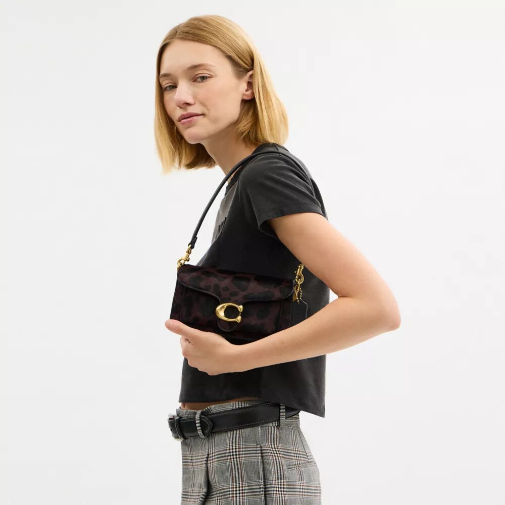 Tabby-Schultertasche aus 20 in Haircalf mit Leopardenmuster