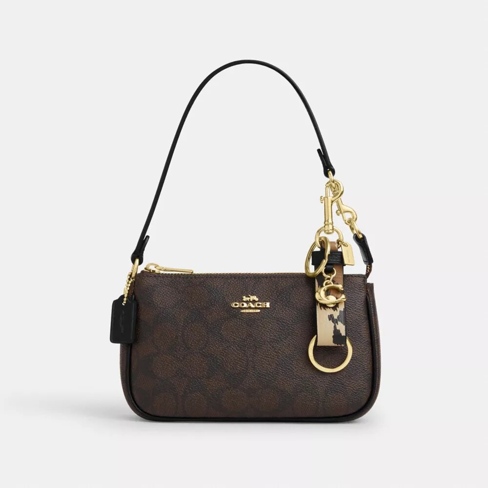 Taschenanhänger mit Druckknopfverschluss und Leopardenmuster