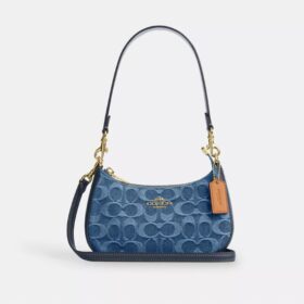 Teri Mini-Umhängetasche in Signature-Denim