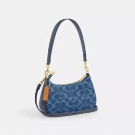 Teri Mini-Umhängetasche in Signature-Denim