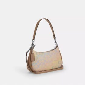 Teri-Schultertasche aus „Rainbow Signature Canvas“