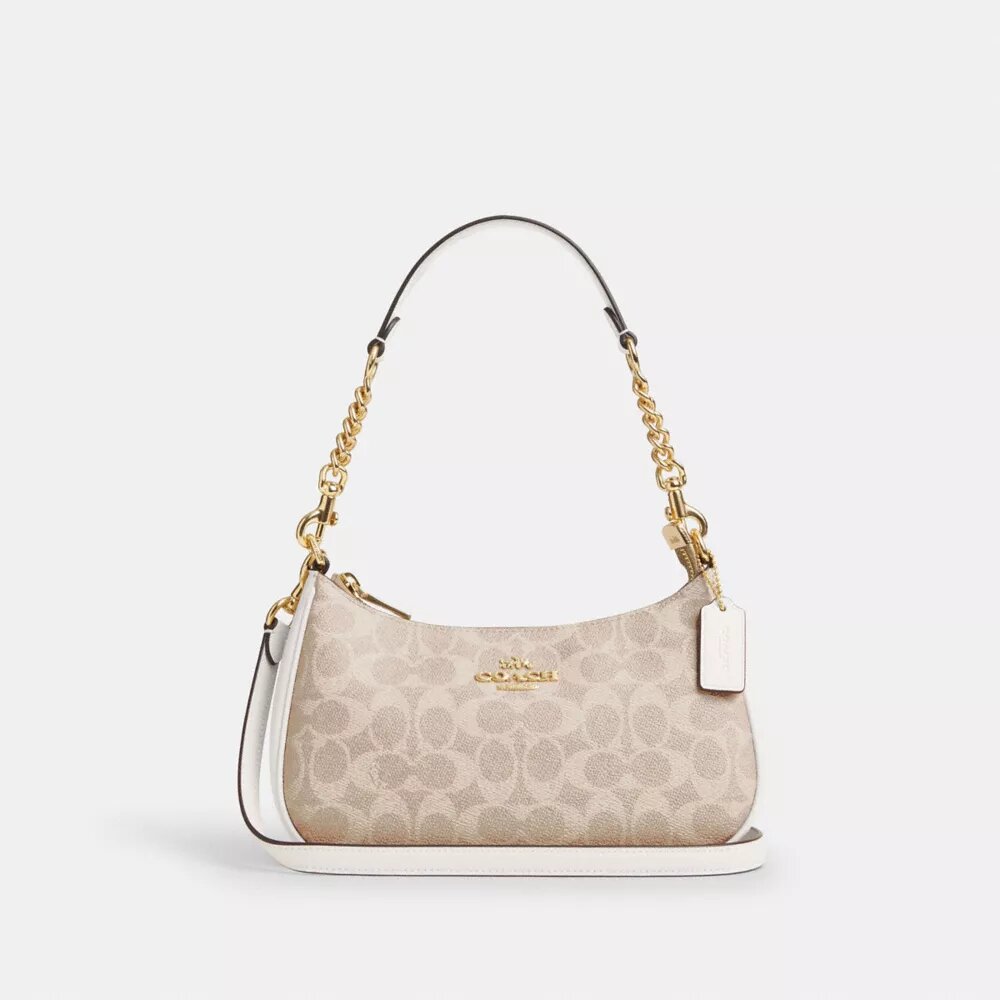 Teri-Schultertasche aus Signature Canvas