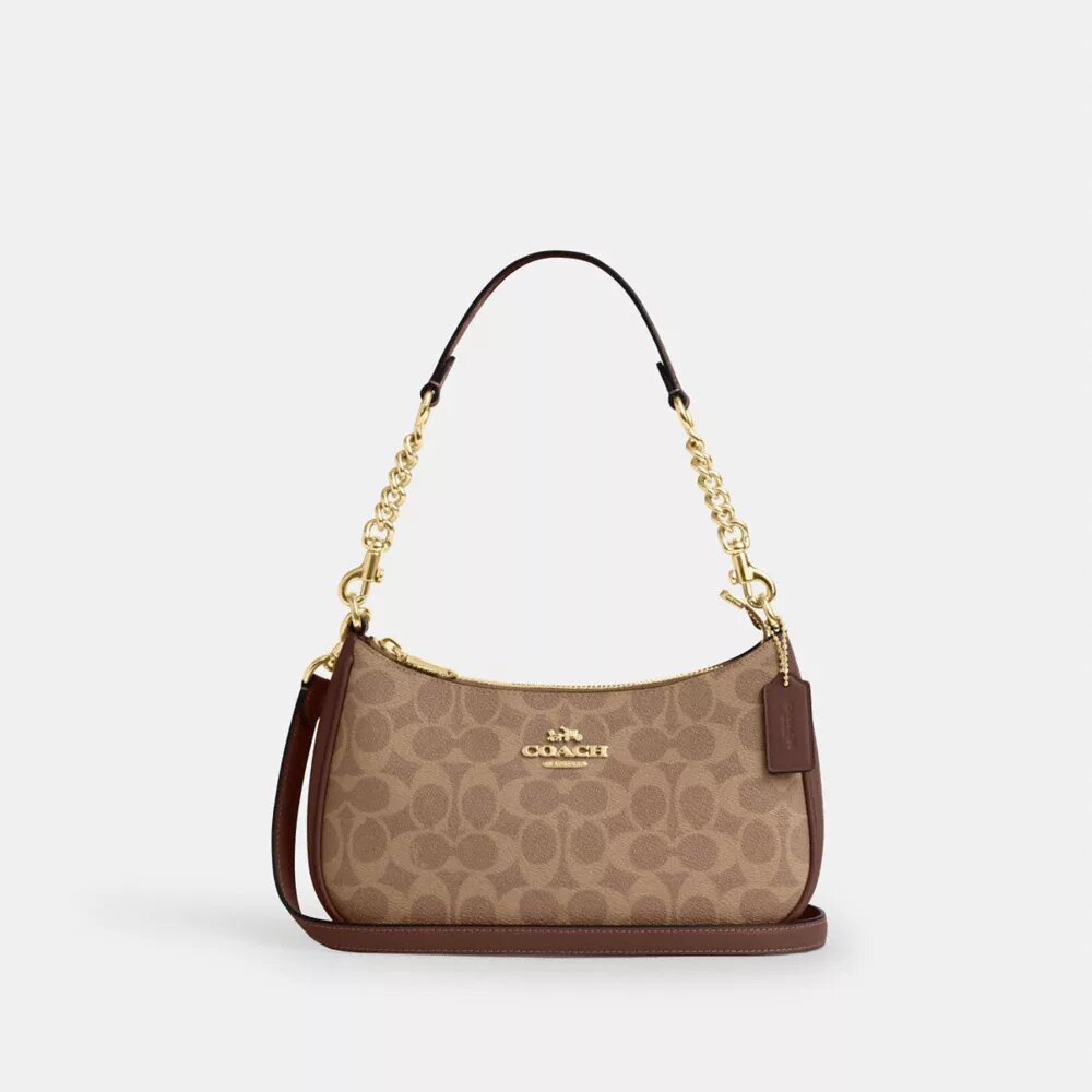Teri-Schultertasche aus Signature Canvas
